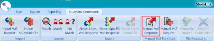 Manual VoS Response button