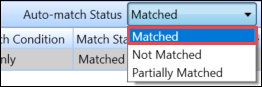 'Matched' auto-match status