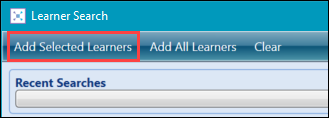 Add Selected Learners button