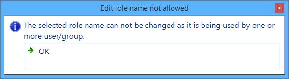 Edit role warning message