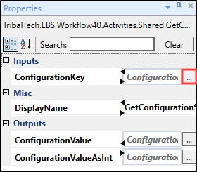 GetConfigurationSetting Activity properties