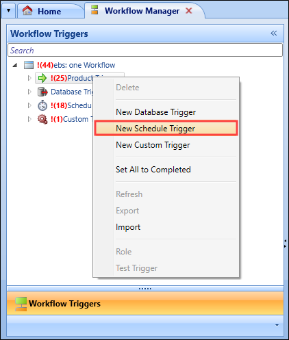 Workflow Manager new schedule trigger