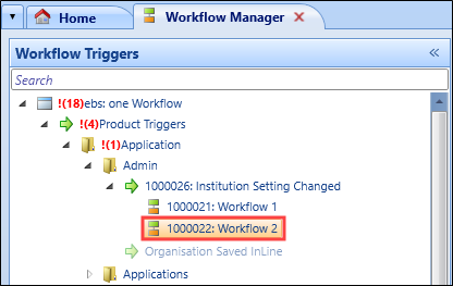 Workflow triggers with workflow selected