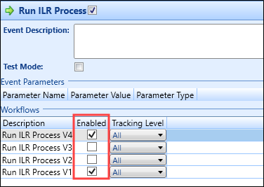 Enabled workflows check box