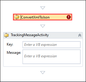 ConvertXmlToJson activity in sequence