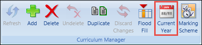 Curriculum ribbon - Current Year button