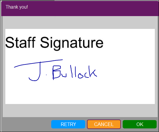 Signature with mouse