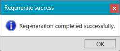 Success confirmation message