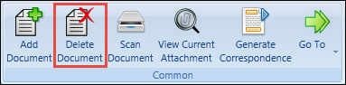 Delete Document button