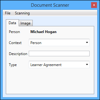 Document Scanner window