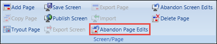 Abandon Page Edits button