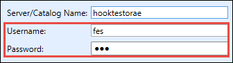 Username and Password fields