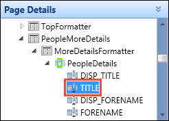 Page Details pane - field to configure as a drop-down