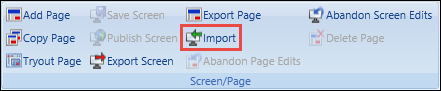 Import button