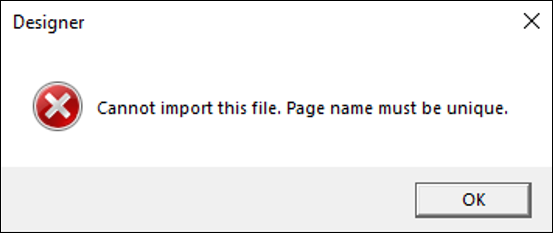 Import error message