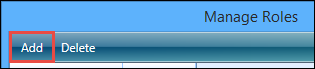 Manage Roles window - Add button