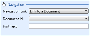 Navigation section - Link to a Document option