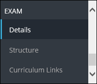 Exam navigation pane