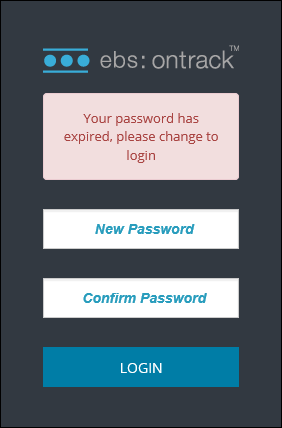 Expired password message