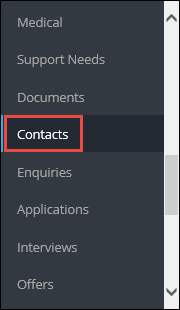 Contacts option