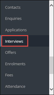 Interviews option