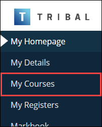 My Courses option