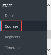 Courses option