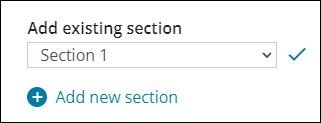 Add sections