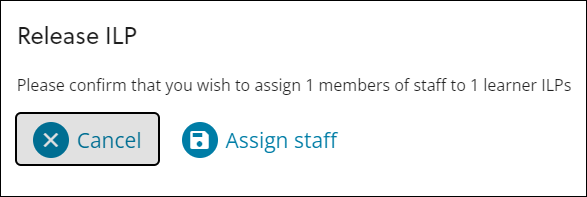 Assign staff button