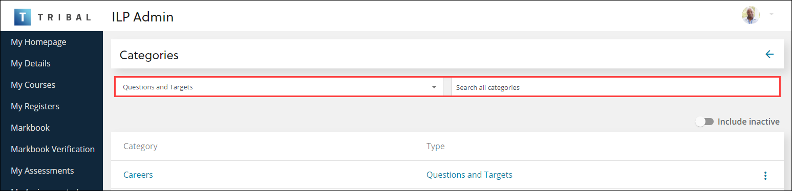 Category filters