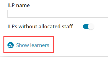 Show learners button