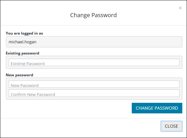 Change Password window