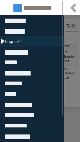 Enquiries option
