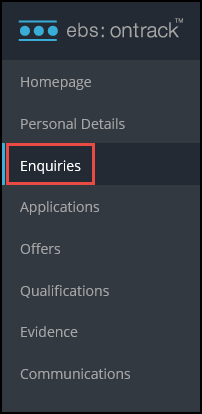 Enquiries option