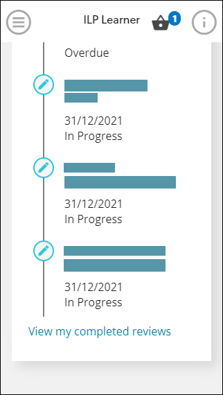 View my completed reviews mobile