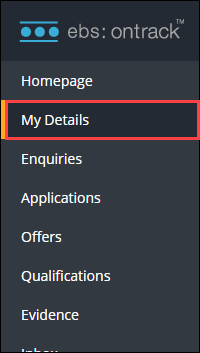 My Details button