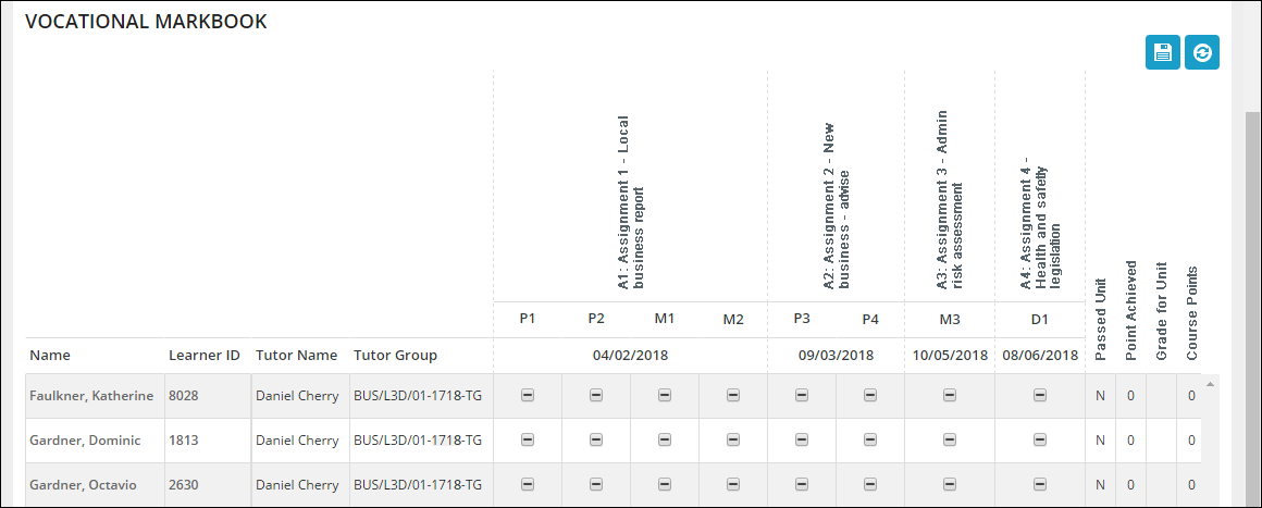 Assessment list