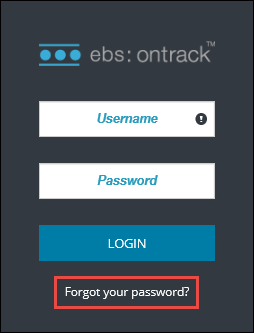 Login Page - Forgot your password? link