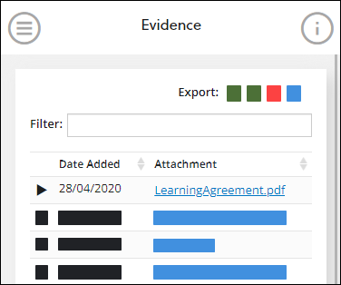 Evidence Screen