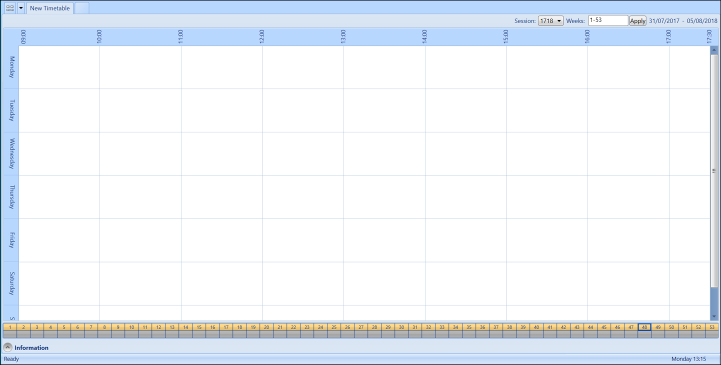 Blank Timetable