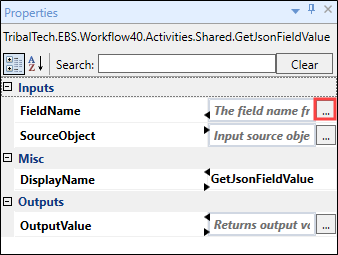 GetJsonFieldValue activity properties