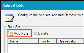 Add Rule button