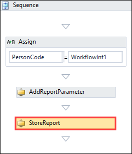 StoreReport activiy added to sequence