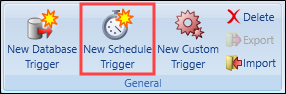 New schedule trigger button