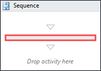 Sequence container with activity indicator