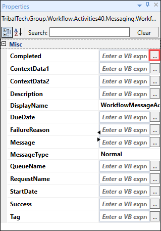 WorkflowMessageActivity properties